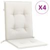 vidaXL Lowback Chair Cushions 4 pcs Melange Cream 100x50x4 cm Fabric