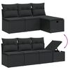 vidaXL 8 Piece Garden Sofa Set with Cushions Grey Poly Rattan