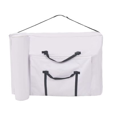 vidaXL 3-Zone Folding Massage Table 10 cm Thick White