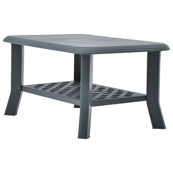 vidaXL Coffee Table Green 90x60x46 cm Plastic