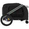 vidaXL Pet Bike Trailer Grey and Black Oxford Fabric and Iron