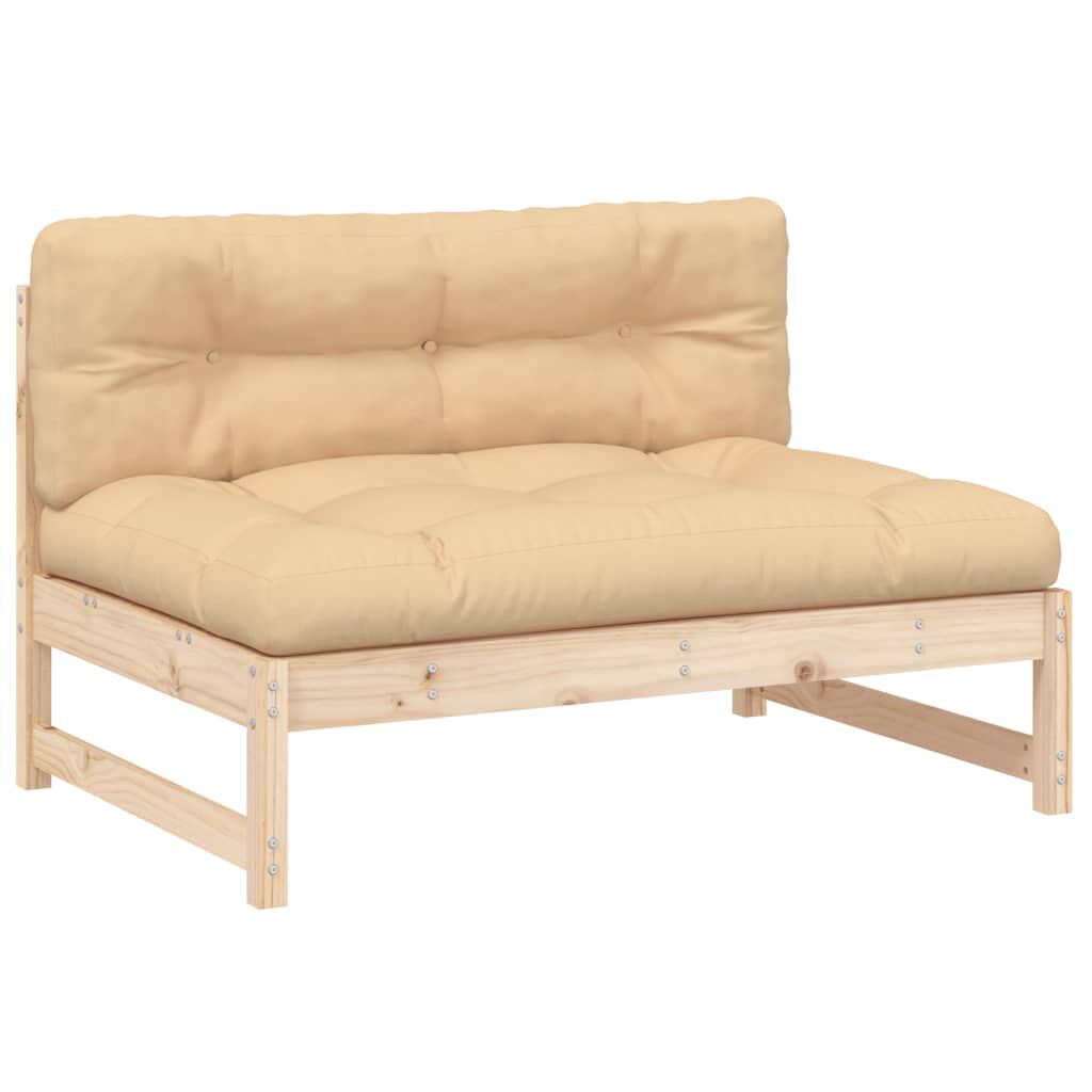 vidaXL 2 Piece Garden Lounge Set with Cushions Solid Wood