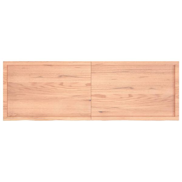 vidaXL Wall Shelf Light Brown 180x60x(2-4) cm Treated Solid Wood Oak