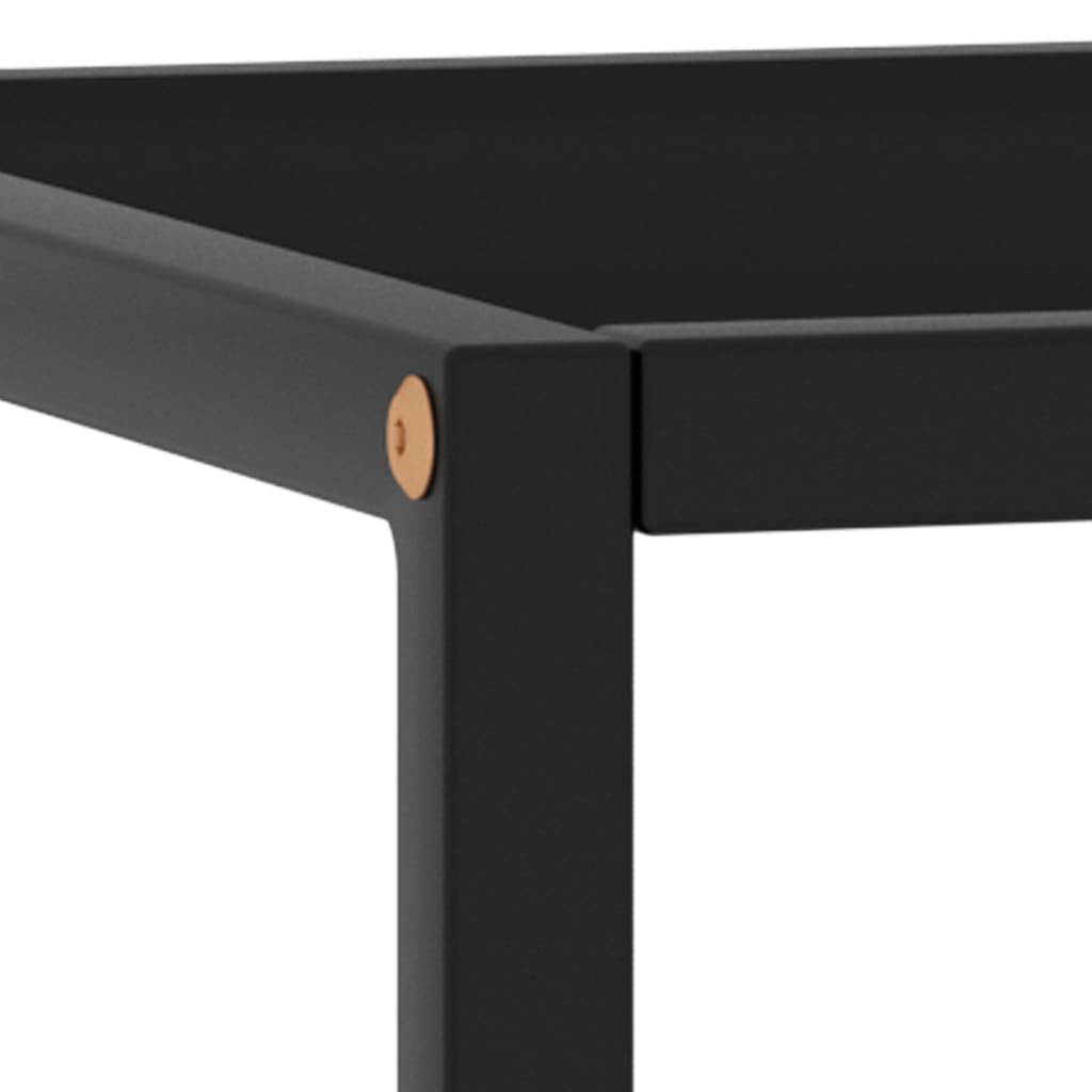vidaXL Coffee Table Black with Black Glass 40x40x50 cm