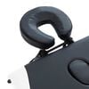 vidaXL 4-Zone Foldable Massage Table Aluminium Black and White