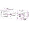 vidaXL 2 Piece Sofa Set with Cushions Dark Grey Fabric