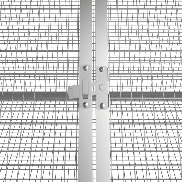 vidaXL Rabbit Cage Anthracite 504.5x80.5x71 cm Galvanised Steel