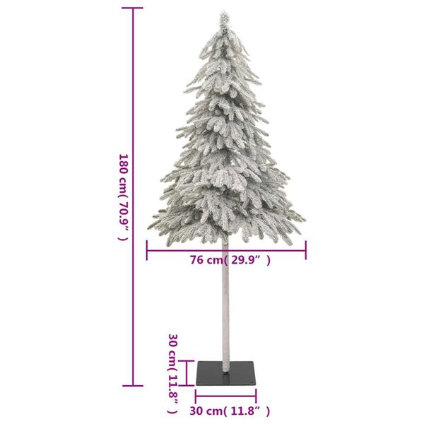 vidaXL Artificial Christmas Tree 300 LEDs & Flocked Snow 180 cm