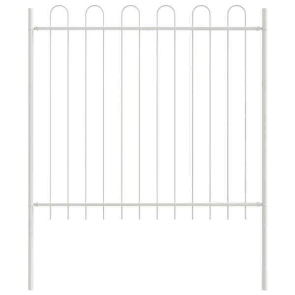 vidaXL Garden Fence 3 pcs Grey 5.1 x 0.6 m Powder-coated Steel