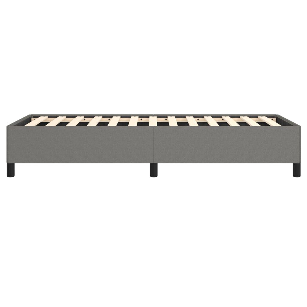 vidaXL Bed Frame without Mattress Dark Grey 100x203 cm Twin XL Fabric