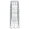 vidaXL Arched Gabion Basket 150x30x60/80 cm Galvanised Iron