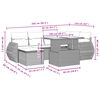 vidaXL 7 Piece Garden Sofa Set with Cushions Brown Poly Rattan
