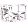 vidaXL Garden Sofa with Cushions 2-Seater Solid Wood Acacia