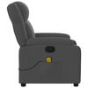 vidaXL Massage Recliner Chair Dark Grey Fabric