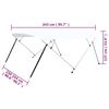 vidaXL 4 Bow Bimini Top White 243x(230-244)x137 cm