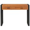 vidaXL Desk with 2 Drawers 100x40x75 cm Teak Wood