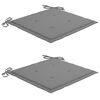 vidaXL Garden Chairs 2 pcs with Grey Cushions Solid Teak Wood