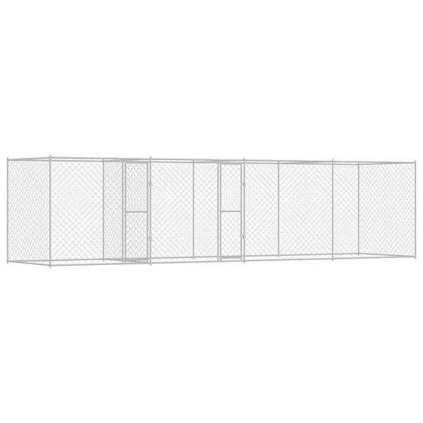 Dog Cage Silver 800 x 200 x 200 cm Galvanised Steel