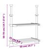 vidaXL Kitchen Shelf 50x25x(50-70) cm Aluminium