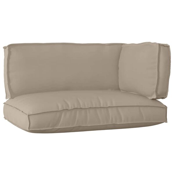 vidaXL Pallet Cushion Set 3 pcs Taupe Oxford Fabric