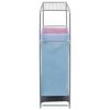 2-Section Laundry Sorter Hamper with a Top Shelf for Drying