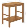 vidaXL Bathroom Vanity Cabinet Solid Teak with Sink Marble Cream