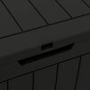 vidaXL Garden Storage Box Black 55.5x43x53 cm Polypropylene