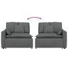 vidaXL Modular Sofa Armrest End Module with Cushions Dark Grey 100 cm