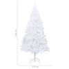 vidaXL Artificial Pre-lit Christmas Tree with Thick Branches White 240 cm
