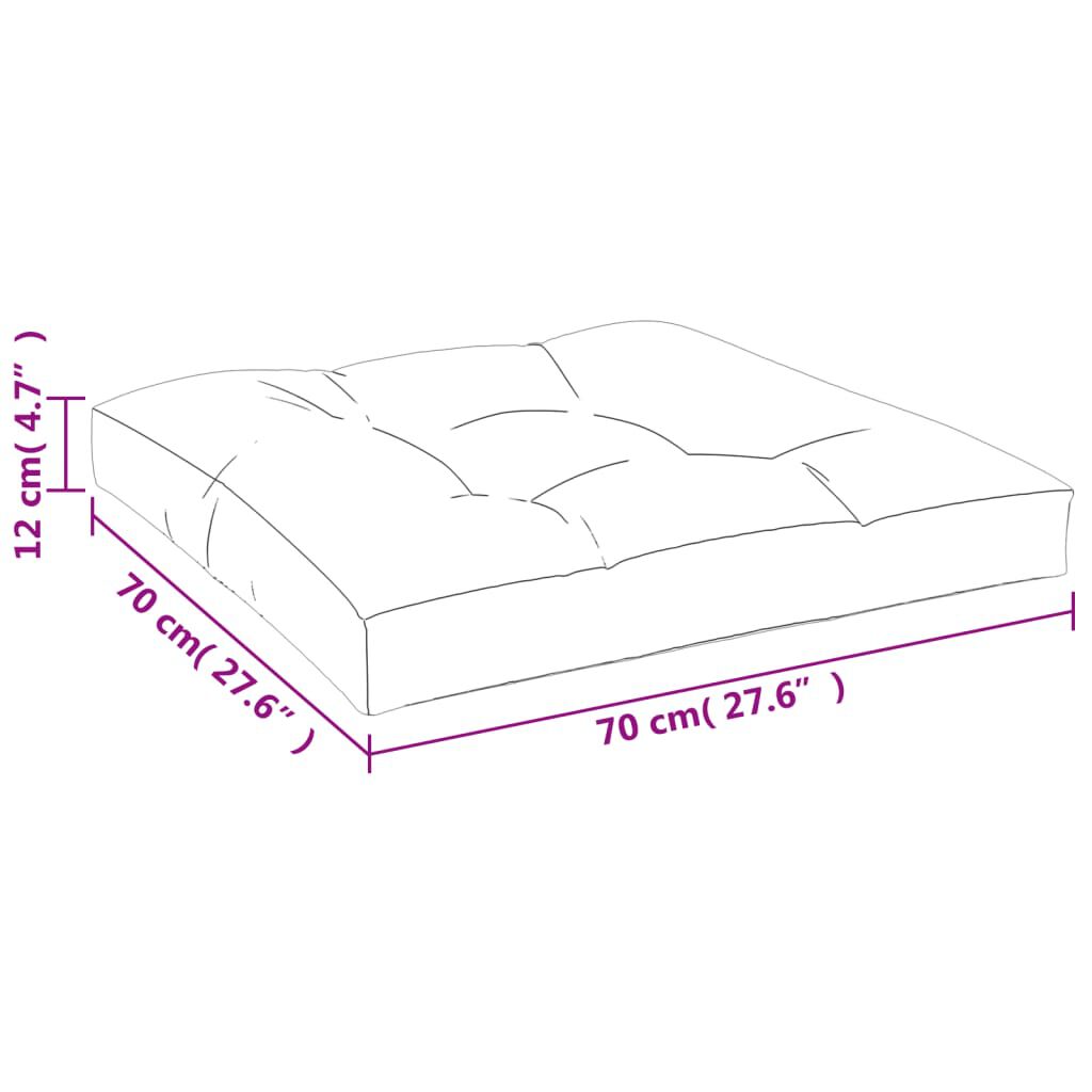 vidaXL Pallet Cushion Anthracite 70x70x12 cm Fabric