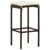 vidaXL 5 Piece Garden Bar Set Brown Solid Wood Acacia and Poly Rattan
