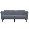 vidaXL Sofa 2-Seater Dark Grey Velvet
