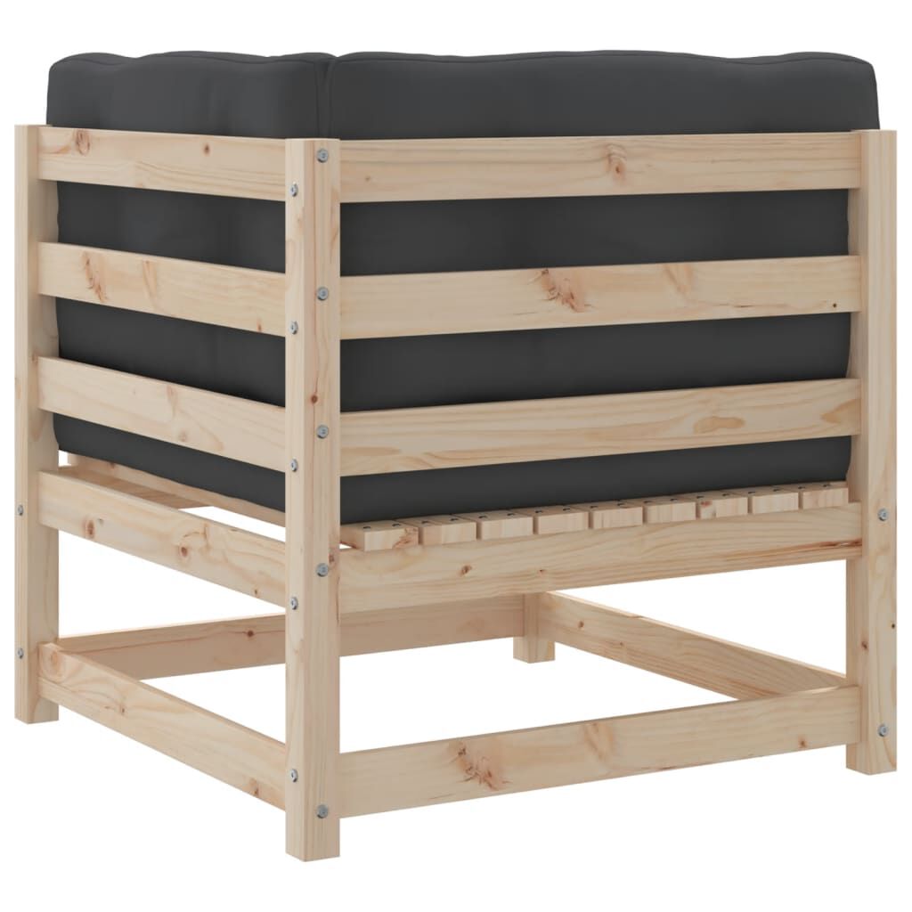 vidaXL 7 Piece Garden Sofa Set with Cushions Solid Wood Pine