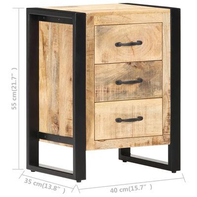 vidaXL Bedside Cabinet 40x35x55 cm Solid Mango Wood