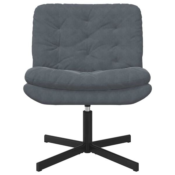 vidaXL Swivel Relaxing Chair Manual Dark grey 63 x 75 x 76 cm Velvet