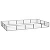 vidaXL 16-Panel Dog Playpen Black 100x50 cm Powder-coated Steel