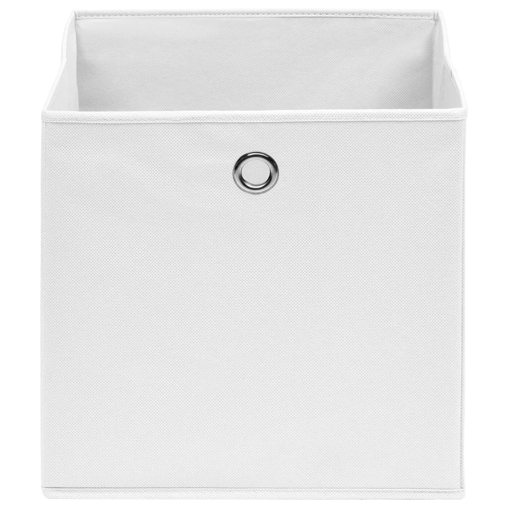vidaXL Storage Boxes 10 pcs Non-woven Fabric 28x28x28 cm White