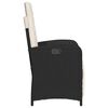 vidaXL Reclining Garden Chair with Footrest Black Poly Rattan