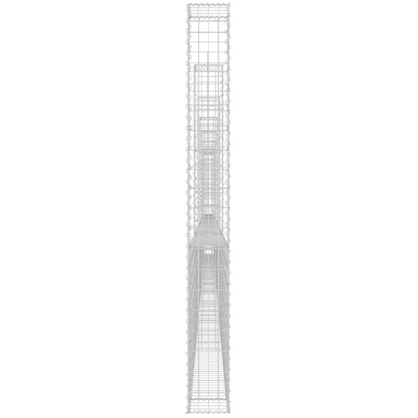 vidaXL U-shape Gabion Basket with 8 Posts Iron 860x20x200 cm