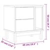 vidaXL Bedside Cabinet "FLAM" 49x35x50 cm Solid Wood Pine