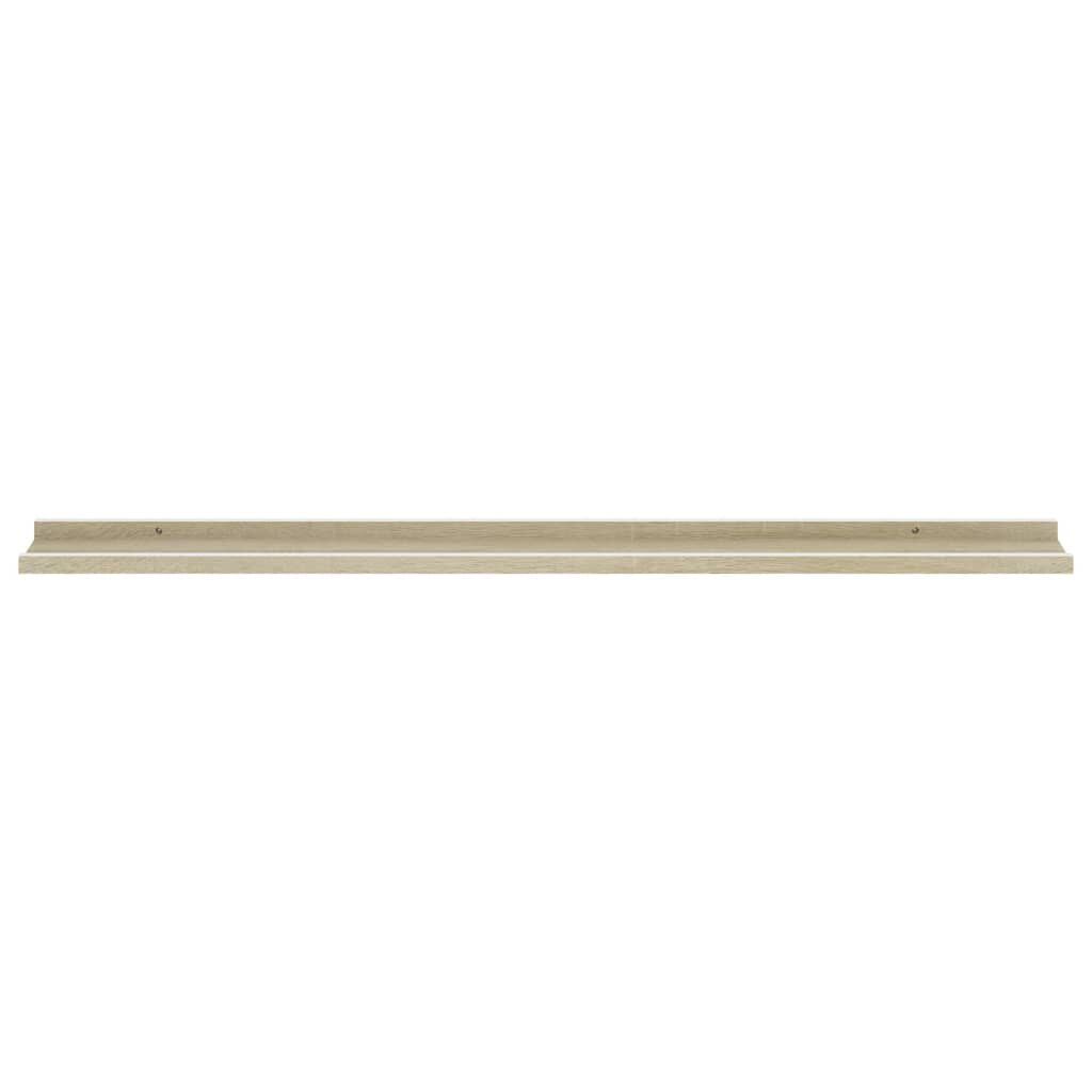 vidaXL Wall Shelves 2 pcs White and Sonoma Oak 115x9x3 cm