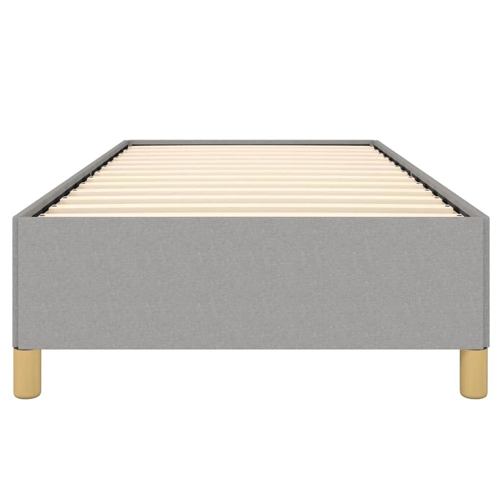 vidaXL Bed Frame without Mattress Light Grey 100x190 cm Twin Fabric