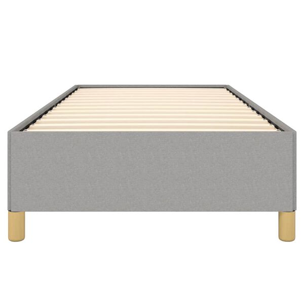 vidaXL Bed Frame without Mattress Light Grey 100x190 cm Twin Fabric