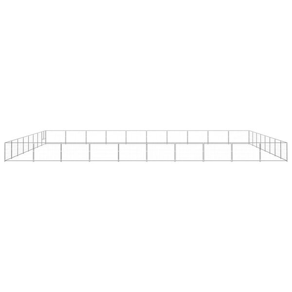 vidaXL Dog Kennel Silver 80 m² Steel