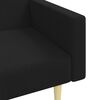 vidaXL 2-Seater Sofa Bed with Footstool Black Fabric