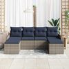 vidaXL Sofa Set with Cushion 6 pcs Grey Polyester