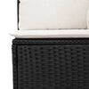 vidaXL 6 Piece Garden Sofa Set with Cushions Black Poly Rattan
