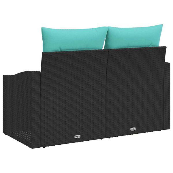 vidaXL Garden Sofa Grey 123 x 62 x 69cm Poly Rattan