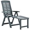 vidaXL Sunlounger | Green | Plastic | Medium | Foldable | Sunlounger | Other