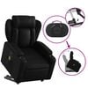 vidaXL Stand up Massage Recliner Chair Black Faux Leather